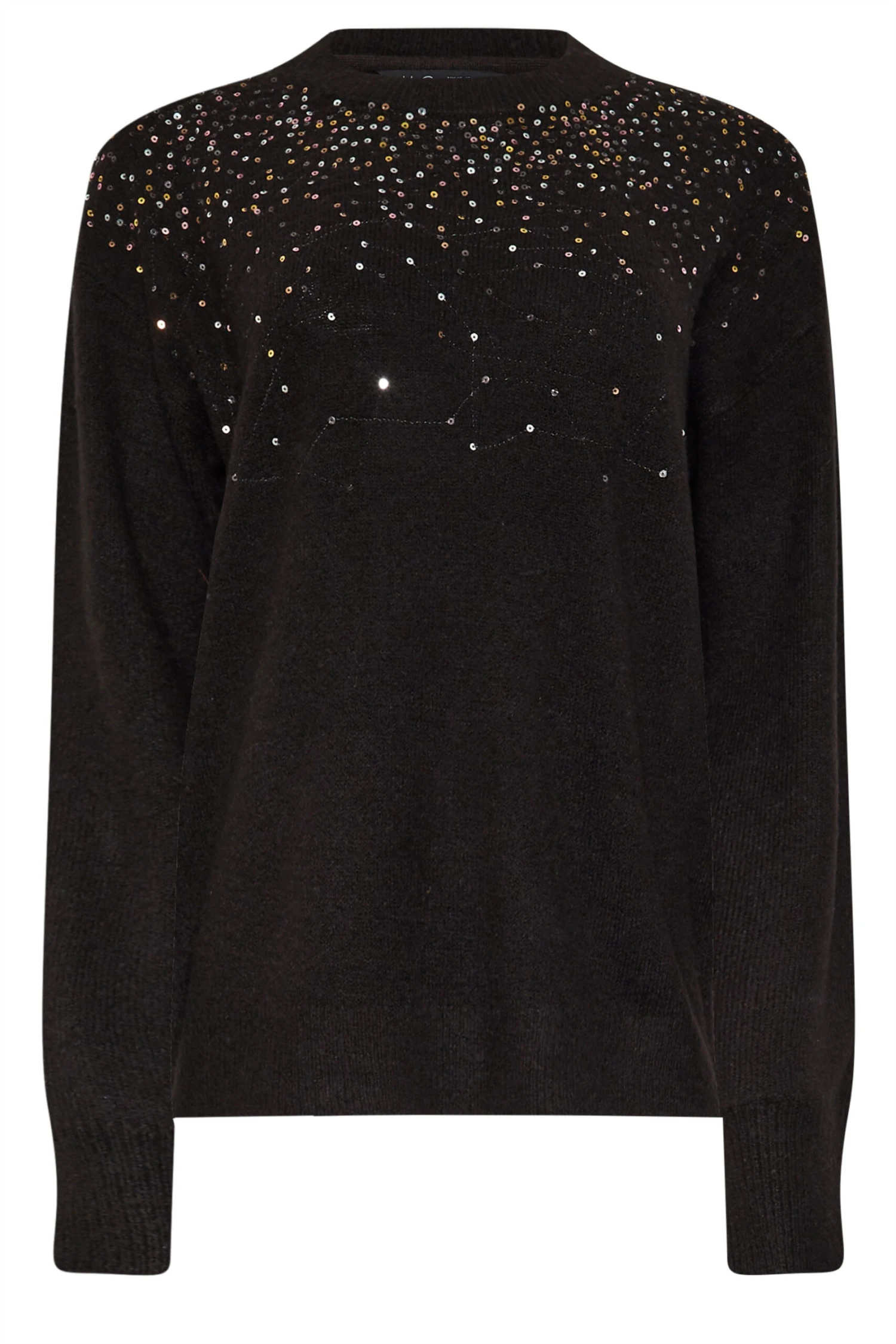 M&Co Black Sequin Embellished Jumper 8 M&Co Black Sequin Embellished Jumper – Image 6