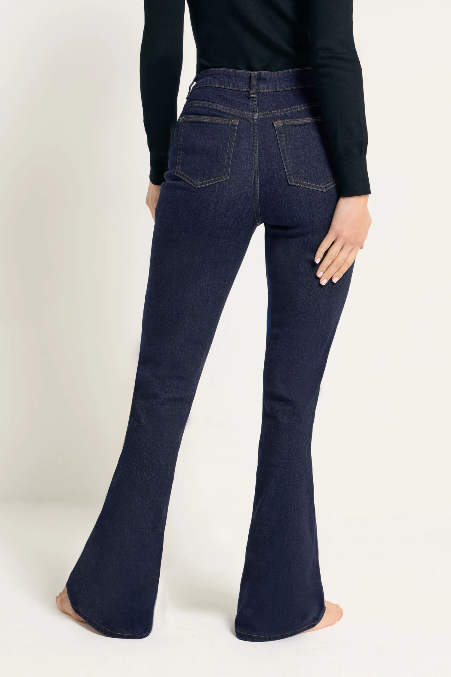 LTS Tall Indigo Blue Denim Bootcut Jeans 5 LTS Tall Indigo Blue Denim Bootcut Jeans – Image 3