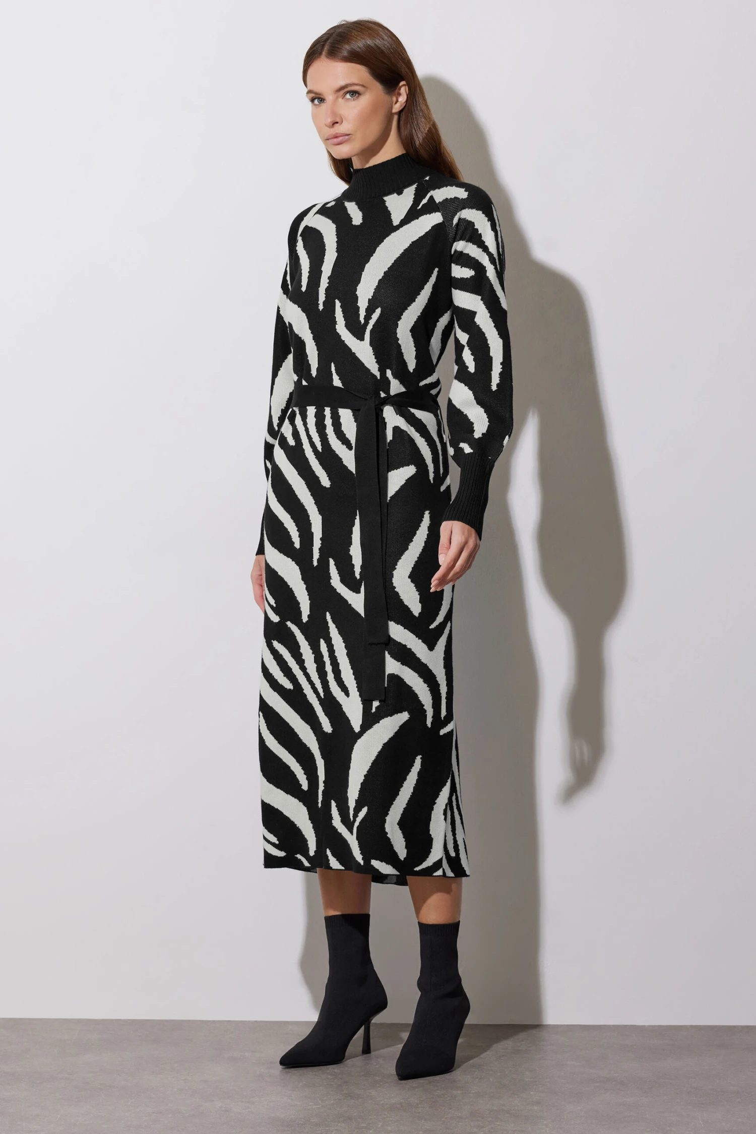 STAR Black Zebra Jumper Dress 3 STAR Black Zebra Jumper Dress