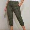 YOURS - Pantalon Fluide Ample Vert Kaki à Poches -Evans Boutique 7b9a2d74 4b7c 4d 144781 A