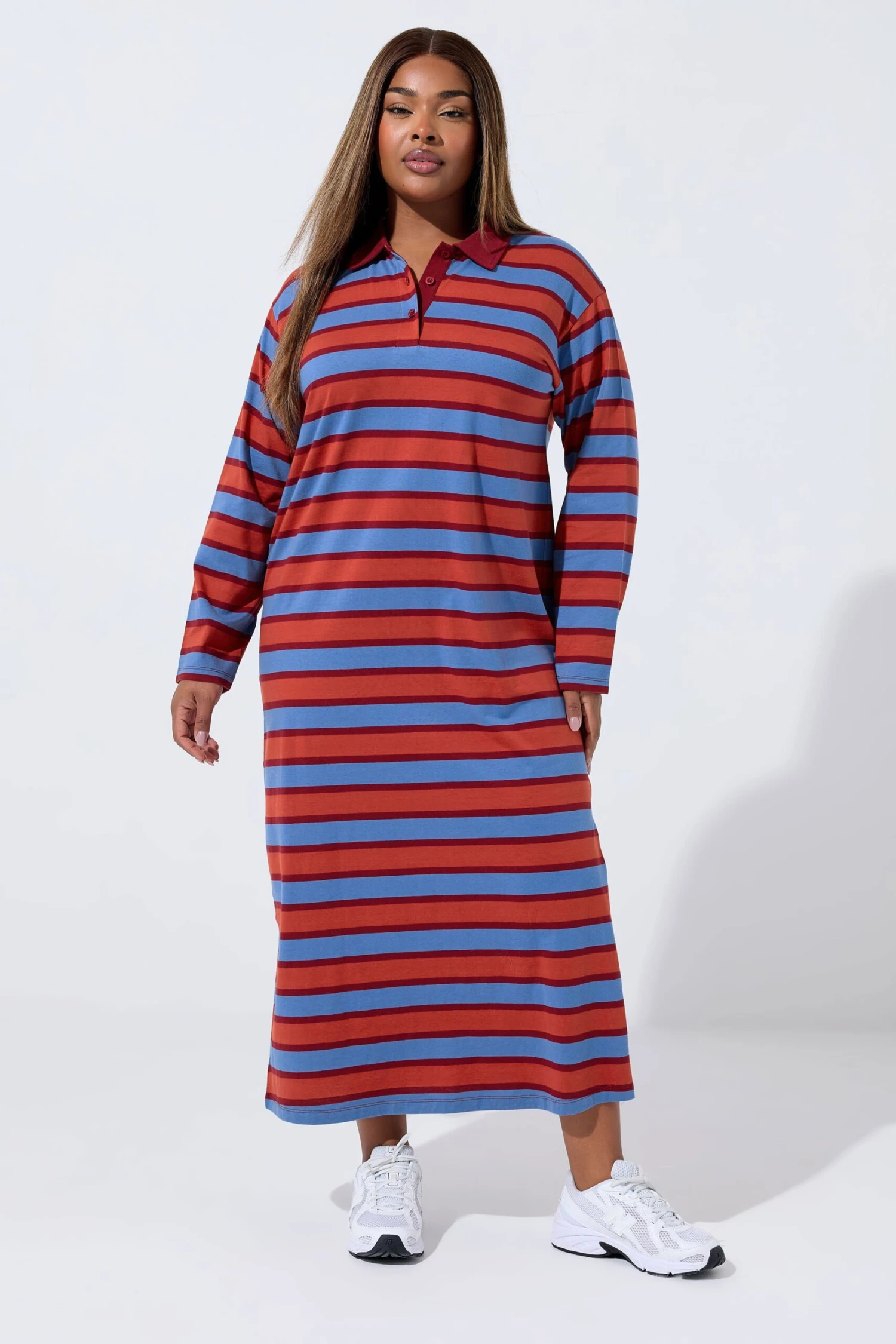 LIMITED COLLECTION Robe Longue à Col à Rayures Rouges 3 LIMITED COLLECTION Robe Longue à Col à Rayures Rouges