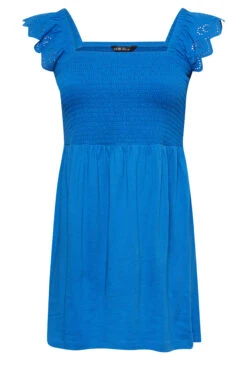 YOURS - Top Bleu Roi Smocké Broderie Anglaise 11 YOURS - Top Bleu Roi Smocké Broderie Anglaise -Evans Boutique 7bf5e4f3 ea89 4b 321694 X