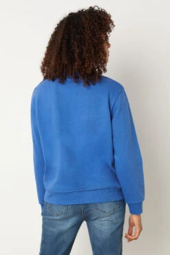 M&Co Blue Button Detail Sweatshirt 11 M&Co Blue Button Detail Sweatshirt -Evans Boutique 7c615e2d 6055 43 502609 C