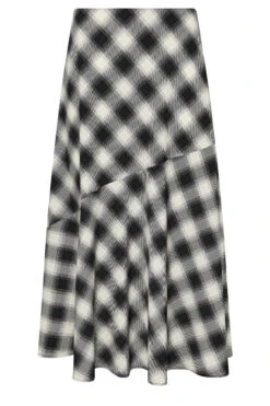 LTS Tall Black Check Print Tiered Midaxi Skirt 13 LTS Tall Black Check Print Tiered Midaxi Skirt -Evans Boutique 7c917862 1a34 40 354265 X