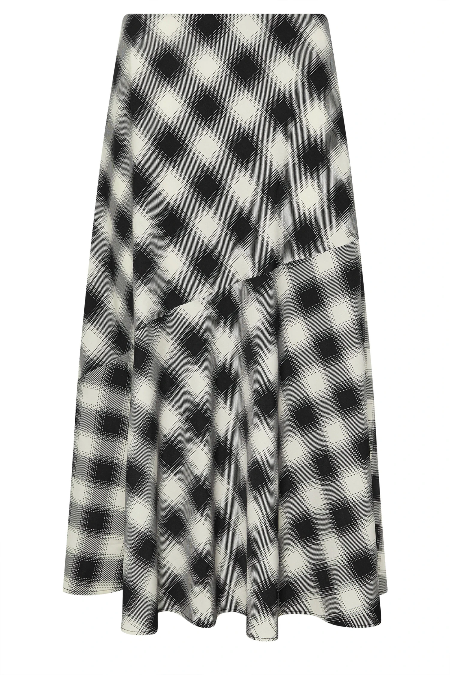 LTS Tall Black Check Print Tiered Midaxi Skirt 8 LTS Tall Black Check Print Tiered Midaxi Skirt – Image 6
