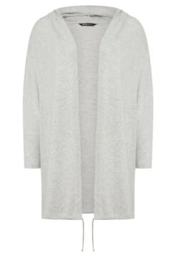 YOURS - Cardigan à Capuche Gris Manches Longues 11 YOURS - Cardigan à Capuche Gris Manches Longues -Evans Boutique 7cbdccbe bc02 43 303810 X