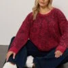 YOURS Curve Pull En Maille à Motif Cachemire Rouge Bordeaux 1 YOURS Curve Pull En Maille à Motif Cachemire Rouge Bordeaux -Evans Boutique 7cbf3ffc 3508 4d 280813 A