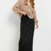 LTS Tall Black Plisse Maxi Skirt 1 LTS Tall Black Plisse Maxi Skirt -Evans Boutique 7cec4dfa 4b2d 41 355541 A