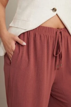 YOURS - Pantalon Wide Leg Rouille En Sergé à Poches -Evans Boutique 7d1e8c7d 04d0 42 310067 D