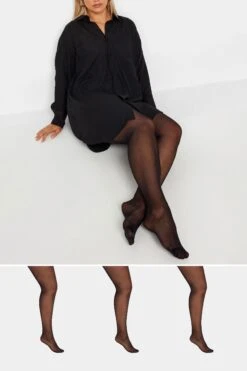 Lot De 3 Collants Noirs Résistants 20 Denier