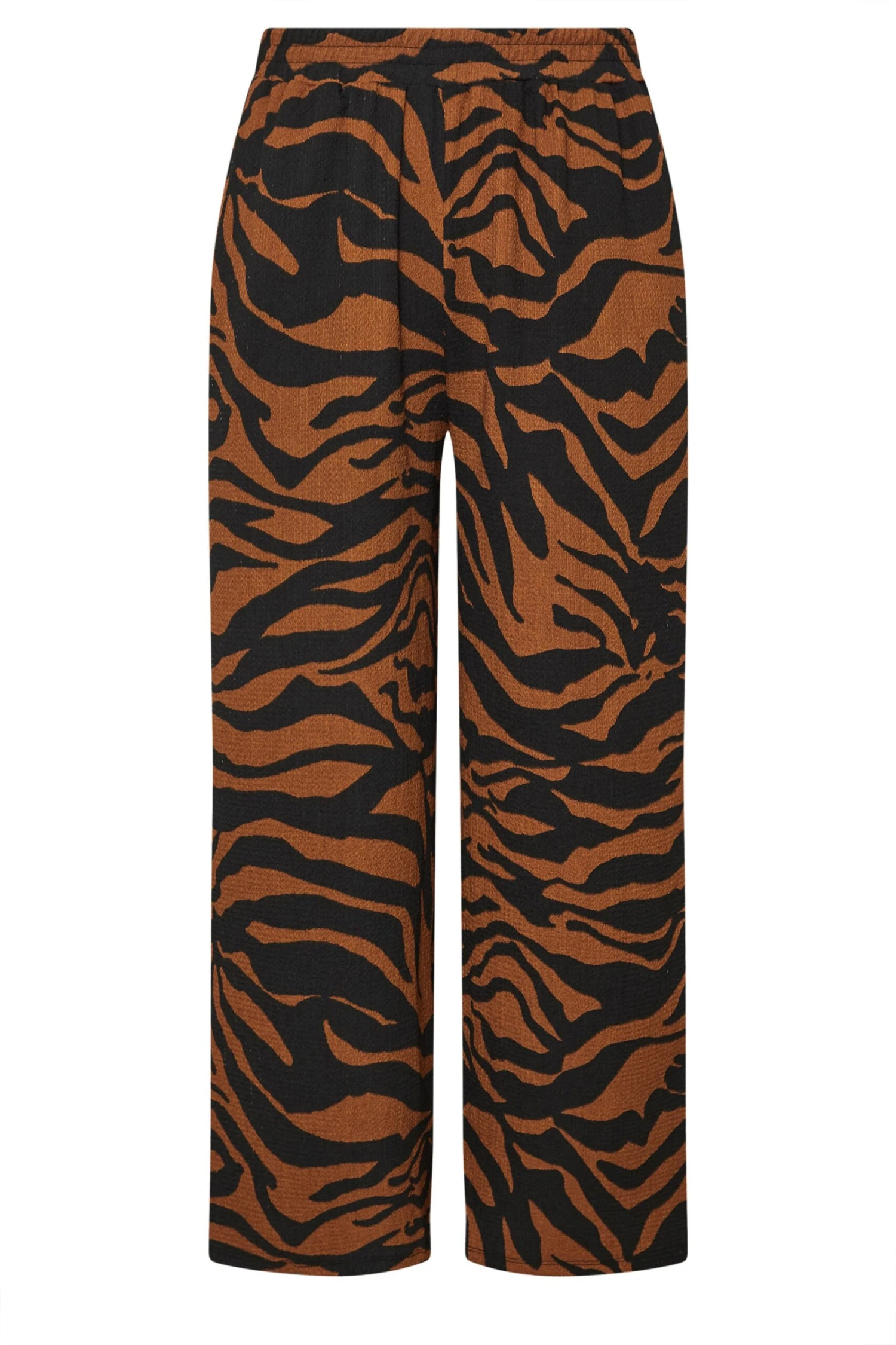 YOURS - Pantalon Wide Leg à Poches Marron & Noir Zébré 7 YOURS - Pantalon Wide Leg à Poches Marron & Noir Zébré – Image 5