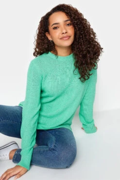 M&Co Light Green Ribbed Knit Jumper -Evans Boutique 7e0f7cd8 6454 40 500650 D