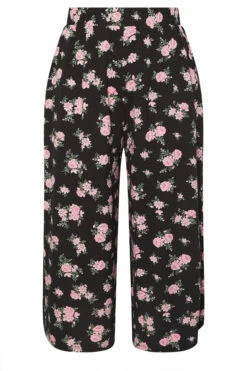 YOURS - Pantalon Jupe-Culotte Noir Floral Midaxi 11 YOURS - Pantalon Jupe-Culotte Noir Floral Midaxi -Evans Boutique 7e25960e 3a88 4d 145266 X