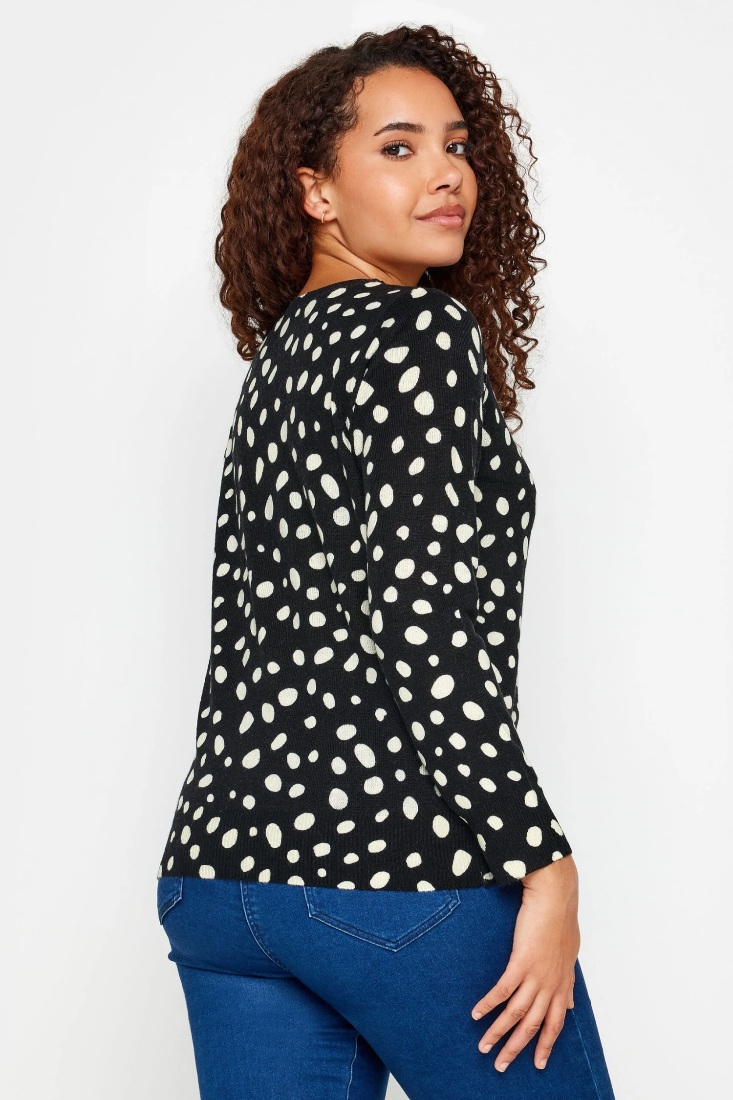 M&Co Black Dalmatian Print Jumper 5 M&Co Black Dalmatian Print Jumper – Image 3
