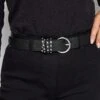 Ceinture Noire & Argentée Effet Cuir -Evans Boutique 7ebc8264 e9eb 48 245502 A