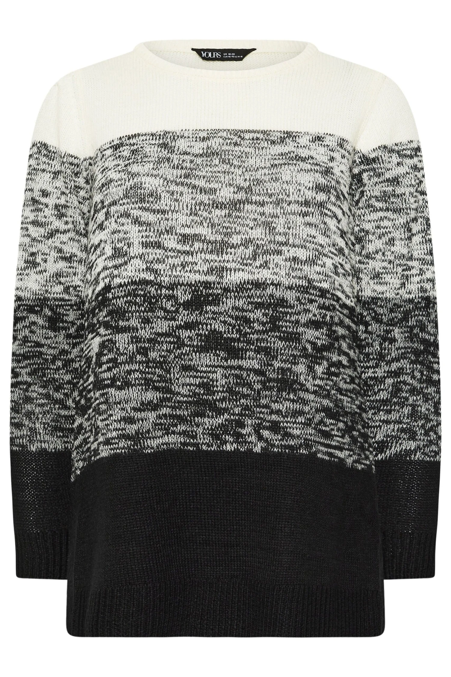 YOURS - Pull En Maille Dégradé Gris Manches Longues 7 YOURS - Pull En Maille Dégradé Gris Manches Longues – Image 5