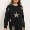 YOURS Curve - Pull Noir Orné D'étoiles à Sequins 1 YOURS Curve - Pull Noir Orné D'étoiles à Sequins -Evans Boutique 8030aaca 2ba8 40 285075 A