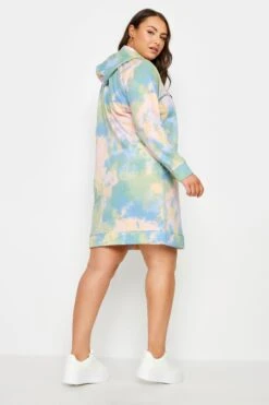YOURS - Robe-Pull Rose & Bleue Tie And Dye -Evans Boutique 804da5e5 5952 4f 302212 C