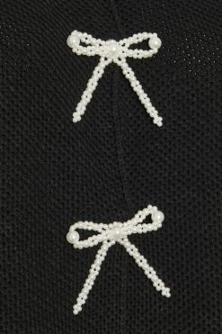 YOURS Curve Cardigan à Nœud Sur Le Devant En Perles Noires 16 YOURS Curve Cardigan à Nœud Sur Le Devant En Perles Noires -Evans Boutique 80817b22 8014 46 280675 Z