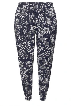 YOURS Curve Pantalon Sarouel à Revers Imprimé Feuilles Bleu Marine 11 YOURS Curve Pantalon Sarouel à Revers Imprimé Feuilles Bleu Marine -Evans Boutique 80bc7af6 70c4 41 304259 X