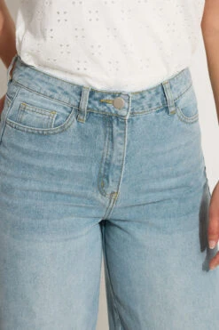 LTS Tall Blue Light Wash Wide Leg Palazzo Jeans 12 LTS Tall Blue Light Wash Wide Leg Palazzo Jeans -Evans Boutique 81a07cb3 e794 40 355631 D