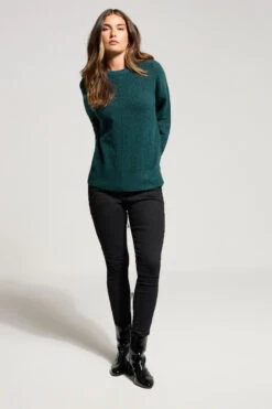 LTS Tall Dark Green Seam Front Jumper -Evans Boutique 81bbebec 7524 42 356071 B
