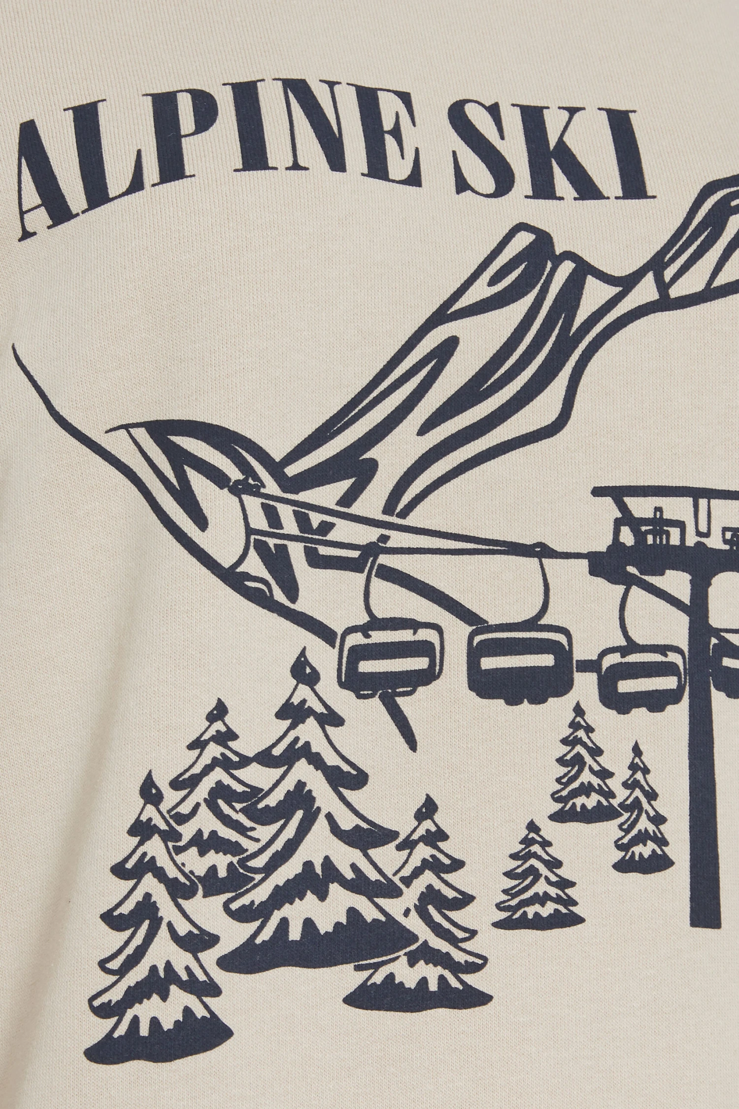 LTS Tall Stone Brown 'Alpine Ski' Slogan Sweatshirt 8 LTS Tall Stone Brown 'Alpine Ski' Slogan Sweatshirt – Image 6