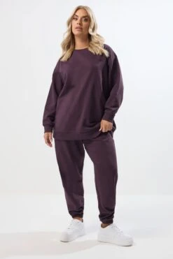 YOURS - Sweat-shirt Violet -Evans Boutique 82112f3a e992 4b 126760 B