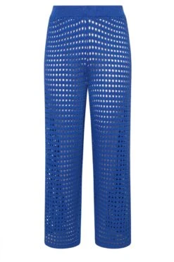 LIMITED COLLECTION - Pantalon Wide Leg Bleu Roi En Maille à Crochet 13 LIMITED COLLECTION - Pantalon Wide Leg Bleu Roi En Maille à Crochet -Evans Boutique 82146f7e f1f1 4c 216773 X