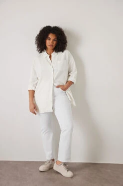 EVANS Curve White Denim Straight Leg Jeans -Evans Boutique 8284684a 77ff 4d 616084 L2 615871 L1