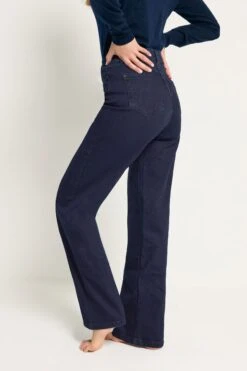 LTS Tall Dark Indigo Blue Wide Leg Jeans -Evans Boutique 829aafa2 4f69 48 354066 E