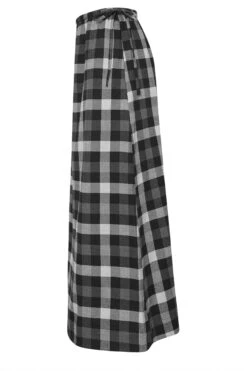 LTS Tall Black Cotton Check Side Tie Maxi Skirt 15 LTS Tall Black Cotton Check Side Tie Maxi Skirt -Evans Boutique 831b6bc9 ade3 4a 356309 Z