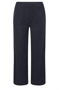 YOURS - Pantalon Bleu Marine Wide Leg à Rayures 11 YOURS - Pantalon Bleu Marine Wide Leg à Rayures -Evans Boutique 83332463 e663 4a 310041 X