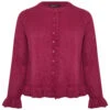 YOURS Curve Cardigan à Volants Rouge Vin 1 YOURS Curve Cardigan à Volants Rouge Vin -Evans Boutique 83aff34f 267b 49 280851 X