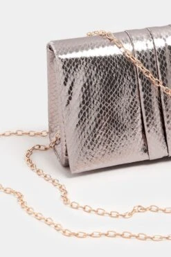 Gold Faux Leather Metallic Clutch Bag 13 Gold Faux Leather Metallic Clutch Bag -Evans Boutique 83d8ec60 2167 42 246549 P3