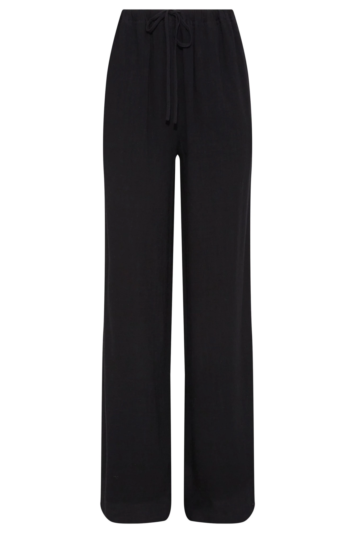LTS - Pantalon Tall Noir Wide Leg En Lin Mixte 8 LTS - Pantalon Tall Noir Wide Leg En Lin Mixte – Image 6