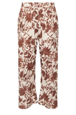 LIMITED COLLECTION - Pantalon Wide Leg Marron & Crème Floral 11 LIMITED COLLECTION - Pantalon Wide Leg Marron & Crème Floral -Evans Boutique 8436f2b6 95b1 4e 216554 X