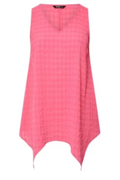 YOURS - Top Rose Texturé Ourlet Asymétrique 11 YOURS - Top Rose Texturé Ourlet Asymétrique -Evans Boutique 84b10d57 077b 4b 174951 X