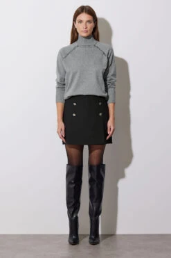 STAR Grey Stud Embellished Raglan Jumper 10 STAR Grey Stud Embellished Raglan Jumper -Evans Boutique 84cb0b70 96c7 4f 110609 A