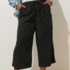 YOURS - Pantalon Jupe-Culotte Noir Texturé -Evans Boutique 854bf209 7b38 46 145303 A
