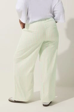 LIMITED COLLECTION - Pantalon Wide Leg Vert Menthe Rayures Rose 9 LIMITED COLLECTION - Pantalon Wide Leg Vert Menthe Rayures Rose -Evans Boutique 86f8fd8a 1bc0 49 216734 C