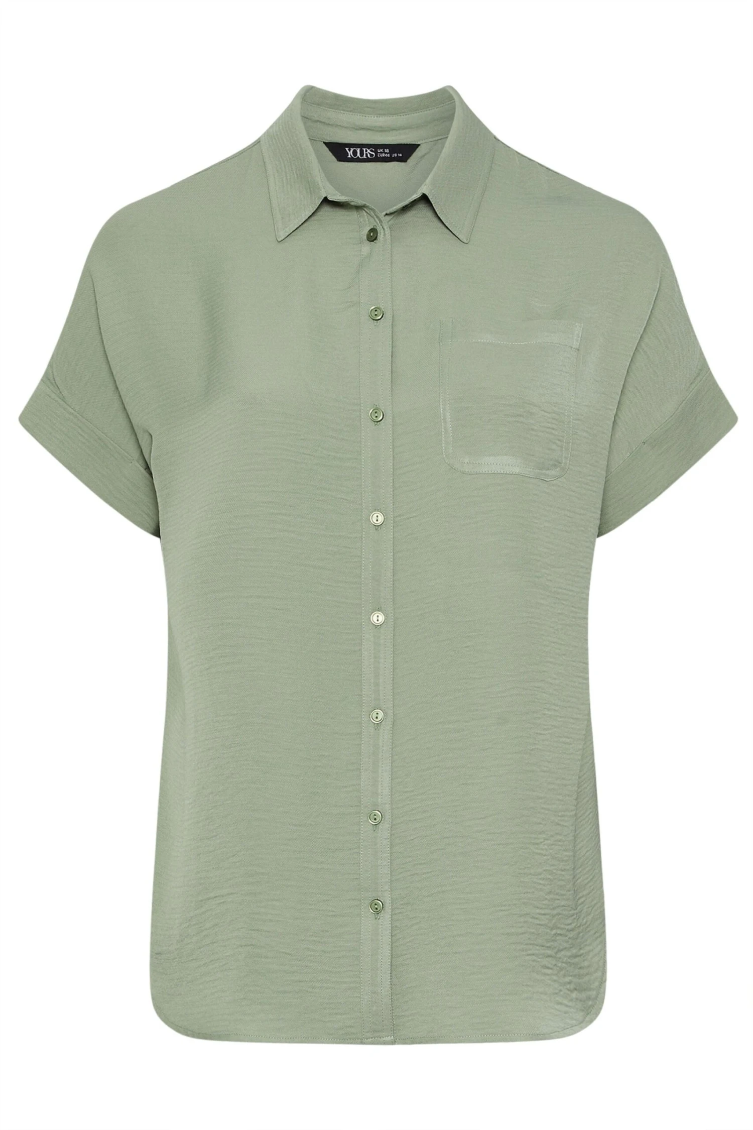 YOURS - Chemisier Oversize Boutonné Vert 7 YOURS - Chemisier Oversize Boutonné Vert – Image 5