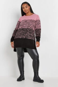 YOURS - Pull En Maille Rose Block De Couleur 9 YOURS - Pull En Maille Rose Block De Couleur -Evans Boutique 87c2f7b3 e2de 41 280484 B