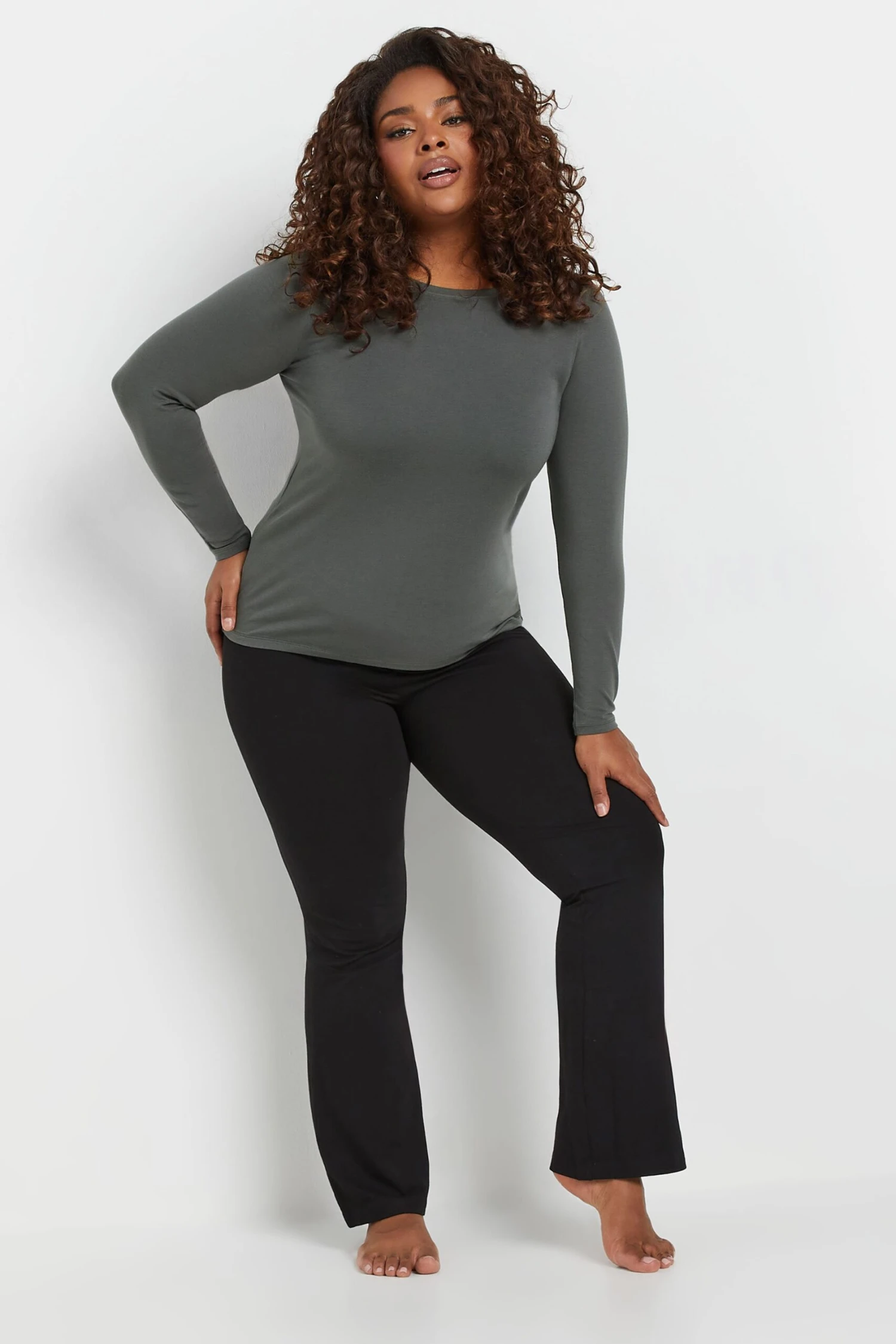 YOURS - Top Gris Thermique En Jersey Manches Longues 4 YOURS - Top Gris Thermique En Jersey Manches Longues – Image 2