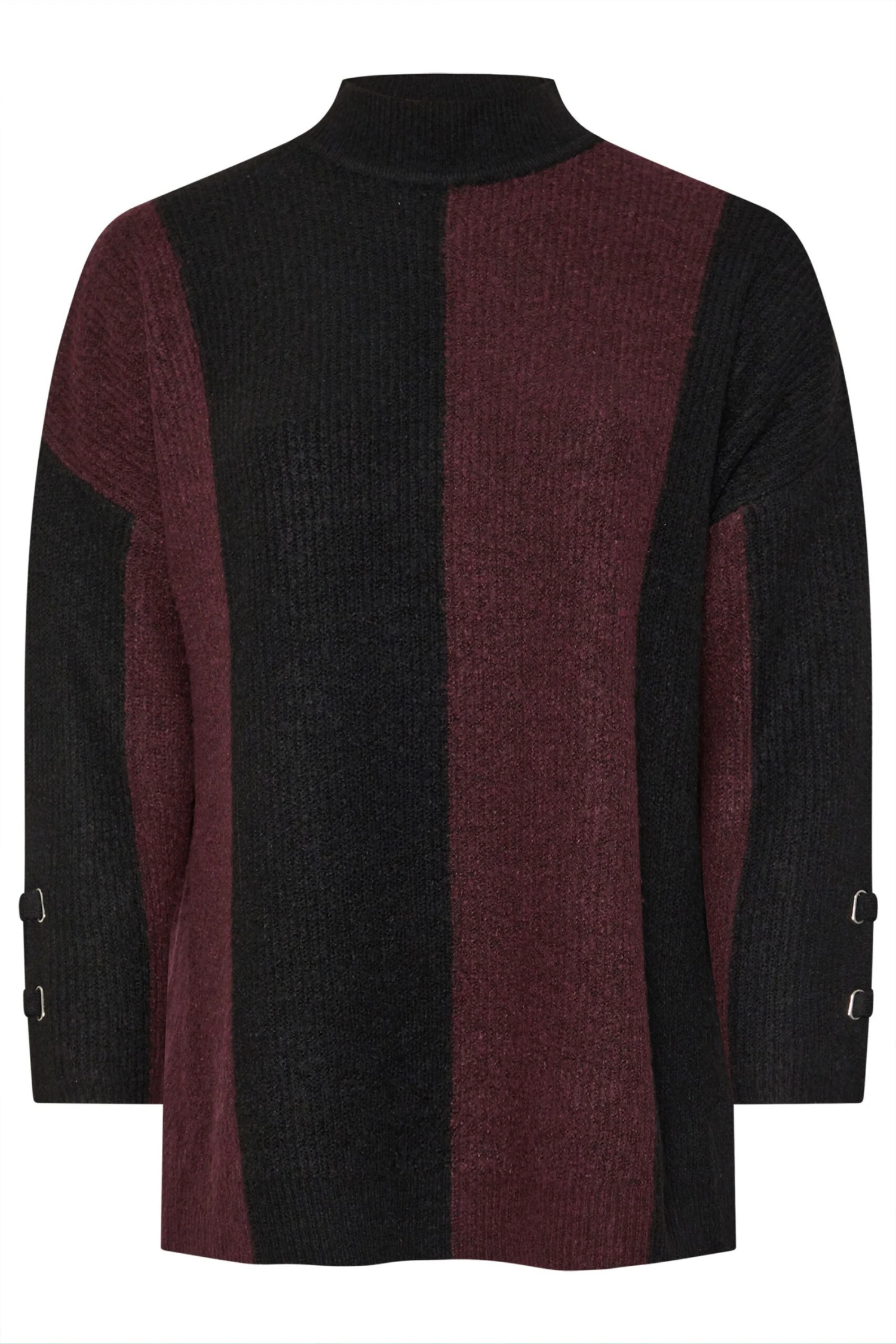 YOURS - Pull Bicolore Noir & Bordeaux 7 YOURS - Pull Bicolore Noir & Bordeaux – Image 5