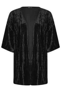 YOURS Curve Cardigan Kimono En Velours écrasé Noir 17 YOURS Curve Cardigan Kimono En Velours écrasé Noir -Evans Boutique 894e9654 69b8 40 322782 X