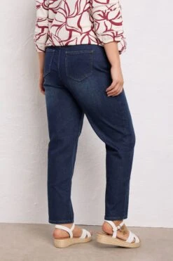 EVANS Curve Indigo Blue Denim Mom Jeans 12 EVANS Curve Indigo Blue Denim Mom Jeans -Evans Boutique 8958778f b908 4d 615643 C