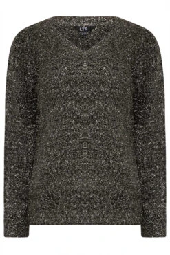 LTS Tall Silver Tinsel Jumper -Evans Boutique 895def38 7d71 45 350812 X