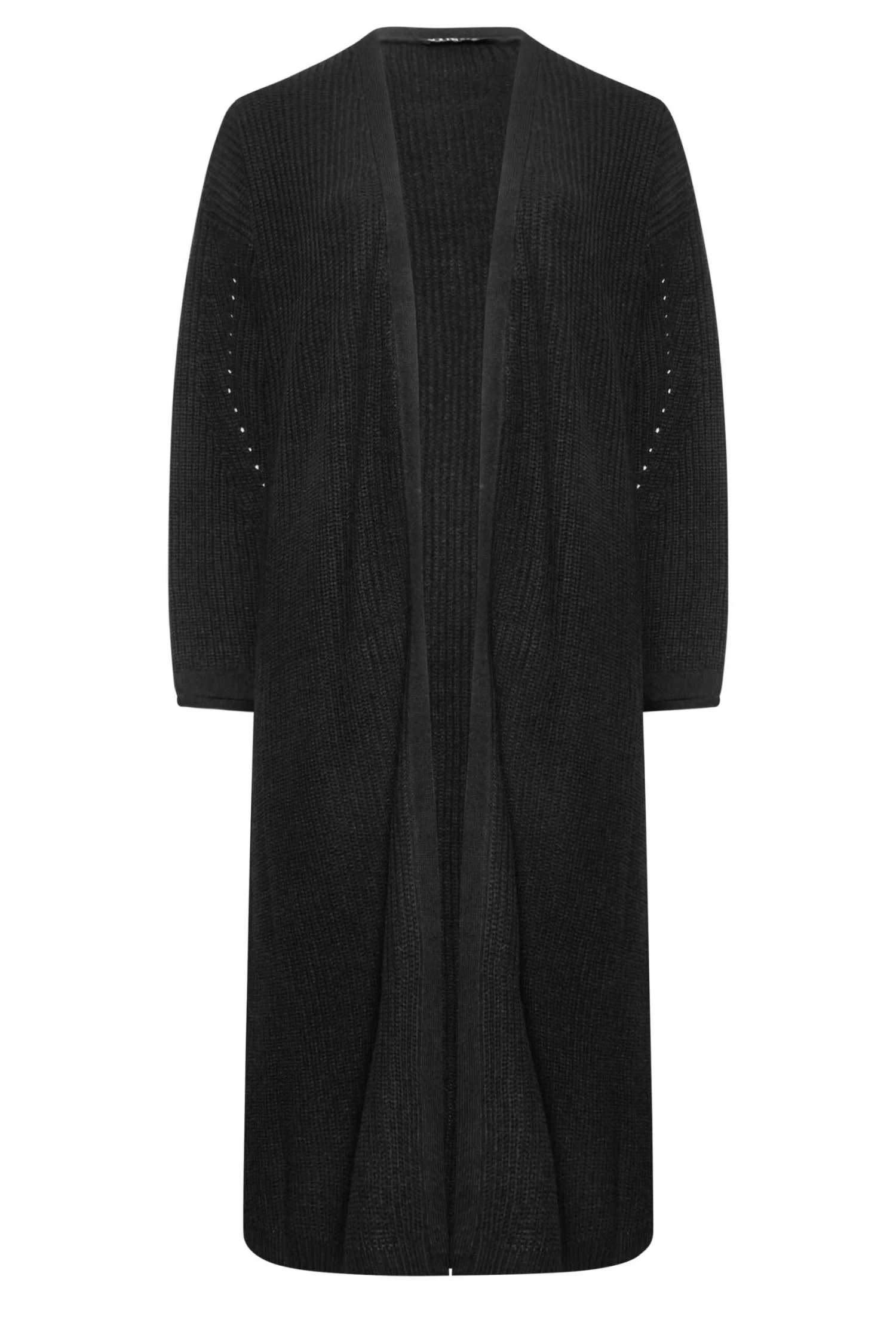 YOURS - Cardigan Noir Maxi En Maille 9 YOURS - Cardigan Noir Maxi En Maille – Image 7