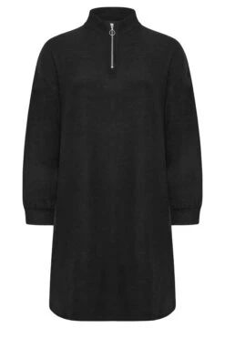 YOURS - Robe-Pull Noire Nervurée En Maille 11 YOURS - Robe-Pull Noire Nervurée En Maille -Evans Boutique 89bd647e 684d 49 321600 X